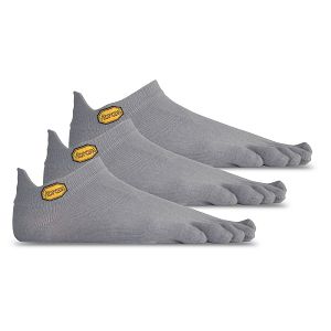 Vibram No Show 3 Pack Grey Mens 5toe-socks | India-502718